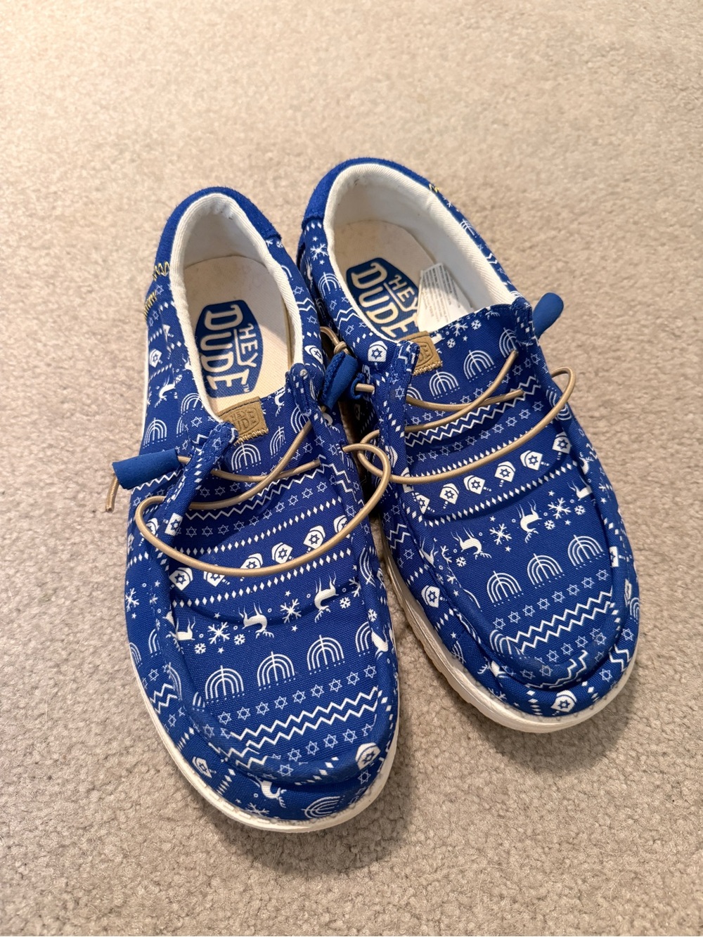Hey Dude Men’s Blue Holiday Patterned